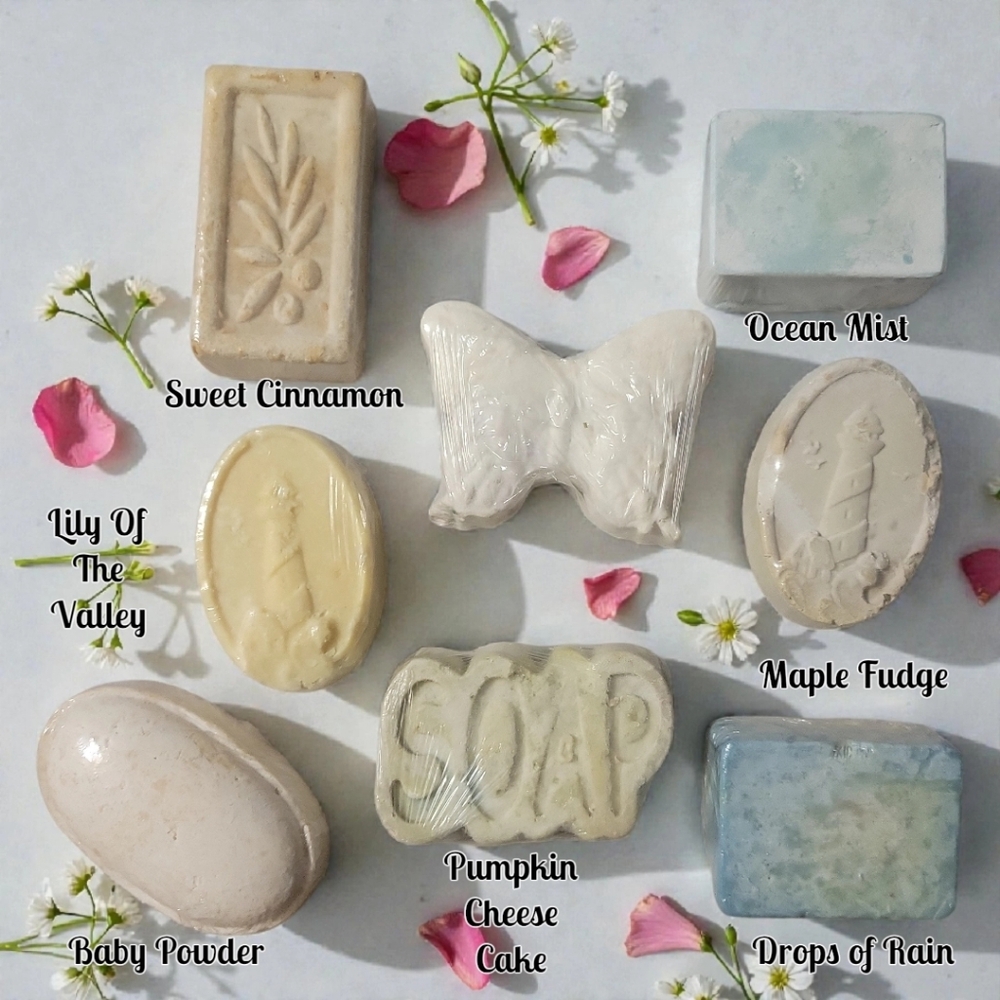 8 Amish Goat Lye Old School Soap Bars Irregulars Several Scents Over 2#